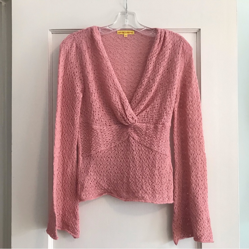 Catherine Malandrino | Twist-Front V-Neck Sweater M